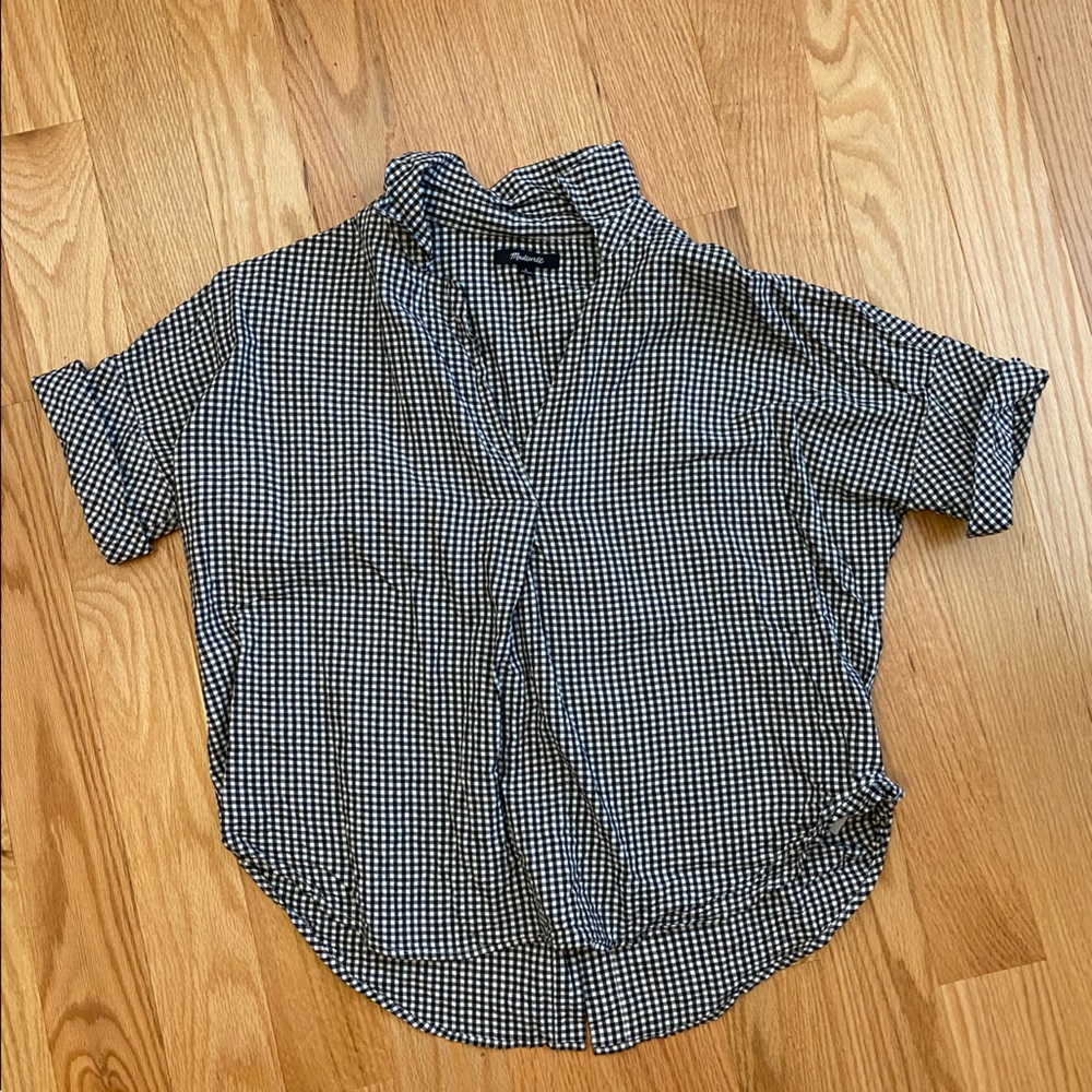 Madewell black and white top